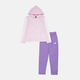 Детский спортивный костюм (толстовка + штаны) Adidas J 3S Ft Ts 220 JN6482 122-128 см Розовый (4067901413250) - изображение 8