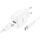 Зарядное устройство HOCO C140A Smart 18W 1xUSB QC3.0 с кабелем USB to Type-C EU белый (3865EF10E8ED) - изображение 1