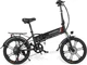 Електровелосипед SAMEBIKE 20LVXD30-II (350 Вт; 10 А/год; 48 В), колеса 20", з ручкою газу, чорний - зображення 1