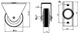 Меблевий ролик HTS 105 d=50 мм, h=67 мм (до 35 кг) - изображение 2