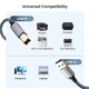 Кабель для принтера сканера в обплетенні 3 метри USB 2.0 шнур для підключення до комп'ютера і ноутбука HP Canon - зображення 3