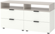 Тумба ТВ Metkas Home 1200 х 420 х 625 мм Белый снег - Кашемир (MA020-BK) - изображение 1