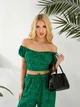 Жіночий літній прогулянковий костюм (топ+брюки) Uaclothes 42-44 Зелений (like32455-126591349) - зображення 2