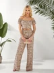 Жіночий літній прогулянковий костюм (топ+брюки) Uaclothes 42-44 Бежевий (like32454-126581349) - зображення 3