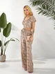 Жіночий літній прогулянковий костюм (топ+брюки) Uaclothes 42-44 Бежевий (like32454-126581349) - зображення 4