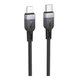 Кабель для зарядки и передачи данных USB Hoco X109 Silicone PD27W /3A Type-C to Lightning 3m Black (35919_3605822) - изображение 2