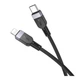 Кабель для зарядки и передачи данных USB Hoco X109 Silicone PD27W /3A Type-C to Lightning 3m Black (35919_3605822) - изображение 4