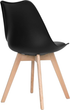Zestaw krzeseł do kuchni i salonu ModernHome by Multistore 4 szt Czarne (5903089066620) - obraz 6
