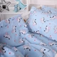 Простынь MirSon полуторная 150x220 см Kids Time 20-0037 Cute blue zebra бязь (2200009639654) - изображение 3