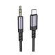 Аудіокабель Borofone BL24 Gracefu Type-C – AUX 3.5 мм 1 м сірий - изображение 1