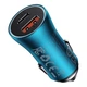 Автомобільний зарядний пристрій Baseus Golden Contactor Dual Fast Charger Car Charger U+C 60W Blue (CGJM000103) - зображення 1
