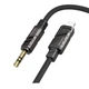 Аудиокабель BOROFONE BL22 iP to 3.5mm male, nylon braid, 1m, Black 6941991117749 - изображение 1
