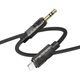 Аудиокабель BOROFONE BL22 iP to 3.5mm male, nylon braid, 1m, Black 6941991117749 - изображение 5