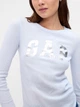 Жіночий лонгслів GAP (221631459723) Waffle-Knit Crewneck XS блакитний - зображення 4