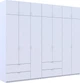 Шкаф для одежды Doros Лукас 3+4 ДСП 280х50х240 см Белый (42005118) - изображение 2