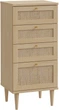 Комод Frisco CALASETTA 504x1089x414 Дуб елегант/Техноротанг 4ш (23413-CQSK311) - изображение 1