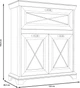 Комод Frisco с баром KASHMIR 1230x1433x482 Пиния белая 3ш (7377-KSMK43) - изображение 7