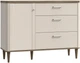 Комод Frisco левый LACETTI 1210x420x920 Бежевый/Дуб Валенсия 1д3ш (23409-LCTK221L) - изображение 1