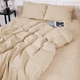 Комплект постельного белья MirSon King Size 220 x 240 17-0602 Stripe Creamy Бязь (2200008050337) - изображение 5