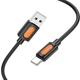Міцний дата кабель Borofone BX114 Structure USB to Type-C 3A (1m) Black - зображення 4