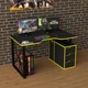 Геймерский стол Rasin LOFT-18 Черный+Желтый 140х80 Тиса мебель - изображение 2