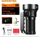 Ліхтар SUPERFIRE ручний переносний акумуляторний L20 5000 Lumen IP31 (L20-SF) - зображення 7