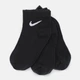 Набор женских носков коротких хлопковых Nike U Nk Everyday Ltwt Ankle SX7677-010 34-38 (S) 3 пары Черный (888407237423) - изображение 3