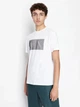Футболка хлопковая длинная мужская Armani Exchange 533091524 2XL Белая с принтом (1159830013) - изображение 1