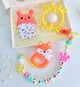 Подарочный набор для девочки с именной игрушкой грызунком Лисичка оранжевая на рождение, выписку, крестины - изображение 2
