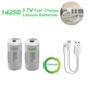 2 Акумулятора 14250 батарейки з USB TYPE-C 300mAh Smartoools 3.7V + кабель (Блістер) (16224-2) - зображення 5