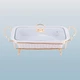 Мармит Kamille из керамики прямоугольный 30,5 см x 19 см x 6 см с подставкой - изображение 10