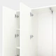 Шкаф Metkas Home B001 900 х 350 х 2130 мм ЛДСП Белый снег - Антрацит (MB001-BA) - изображение 3