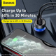 Автомобільний зарядний пристрій Baseus Particular Digital Display QC+PPS Car Charger 65W - зображення 8