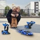 Игрушка на радиоуправлении машинка-трансформер 2 в 1, Lamborgini робот, с пультом управления, аккумуляторная, синяя, поворот на 360 градусов - изображение 10