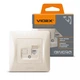 Розетка CAT3 одинарна телефонна кремова VIDEX BINERA - зображення 1