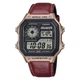 Мужские наручные часы Casio AE-1200WHL-5A Бронзовые\Черный экран\Коричневый ремешок - изображение 1
