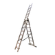 Лестница алюминиевая трёхсекционная GTM KME308 3x8 ступенек 2.18-4.88м (39945) - изображение 1