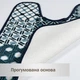 Коврик в туалет с вырезом для унитаза Taba 314-1 57х60 см туалетный ковер на резиновой основе темно-бирюзовый - изображение 2