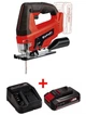 Профессиональный аккумуляторный лобзик ручной Einhell TC-JS 18 Li - Solo: 18В (акум 2.5 ампера и зарядка) (4321209) - изображение 1