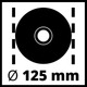 Профессиональная угловая шлифмашина Einhell TE-AG 125/750 : 750 Вт, 11100 об/мин, диск 125 мм (4430880) - изображение 7