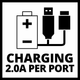 Аккумуляторный адаптер для зарядки USB-устройств Einhell TC-CP 18 Li USB A/C-Solo (4514148) - изображение 5