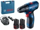 Аккумуляторный шуруповерт Bosch GSR 120 LI (06019G8000) : 30/13 Нм, 1300 об/мин, 2 АКБ 12 В / 2 Ач Li-ion - изображение 1