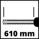 Мощный кусторез аккумуляторный Einhell GE-CH 36/61 Li-Solo: с АКБ 2шт 18 V 3.0Ah, длина шины/ножа 67см/61см - изображение 7