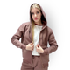 Кофта спортивная Кіраса трёхнитка набивная мокко женская 52 размер 4403-52 - изображение 5