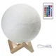 Ночник светильник лампа Луна на пульте 3D Moon Light Lamp на аккумуляторе 16 цветов - изображение 1