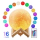 Ночник светильник лампа Луна на пульте 3D Moon Light Lamp на аккумуляторе 16 цветов - изображение 2