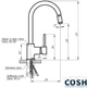 Смеситель-кран кухонный COSH BW6001 - изображение 4
