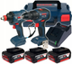 Профессиональный набор аккумуляторного инструмента Bosch GSR 18V-50 + GDX 180-LI 5Ah : с АКБ 18V 5 Ah-3 шт, дрель-шуруповерт, гайковерт - изображение 2