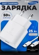 Швидка зарядка 25W для Samsung Galaxy Super Fast Charging PD type-C Power Adapter EP-TA800 з кабелем 1метр, зарядний пристрій White - изображение 1