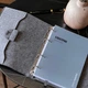 Професійний блокнот електрика в обкладинці из еко-фетру Professional Journals Лондон А5 велика кишеня для докуметів формату А4 Сірий - зображення 2